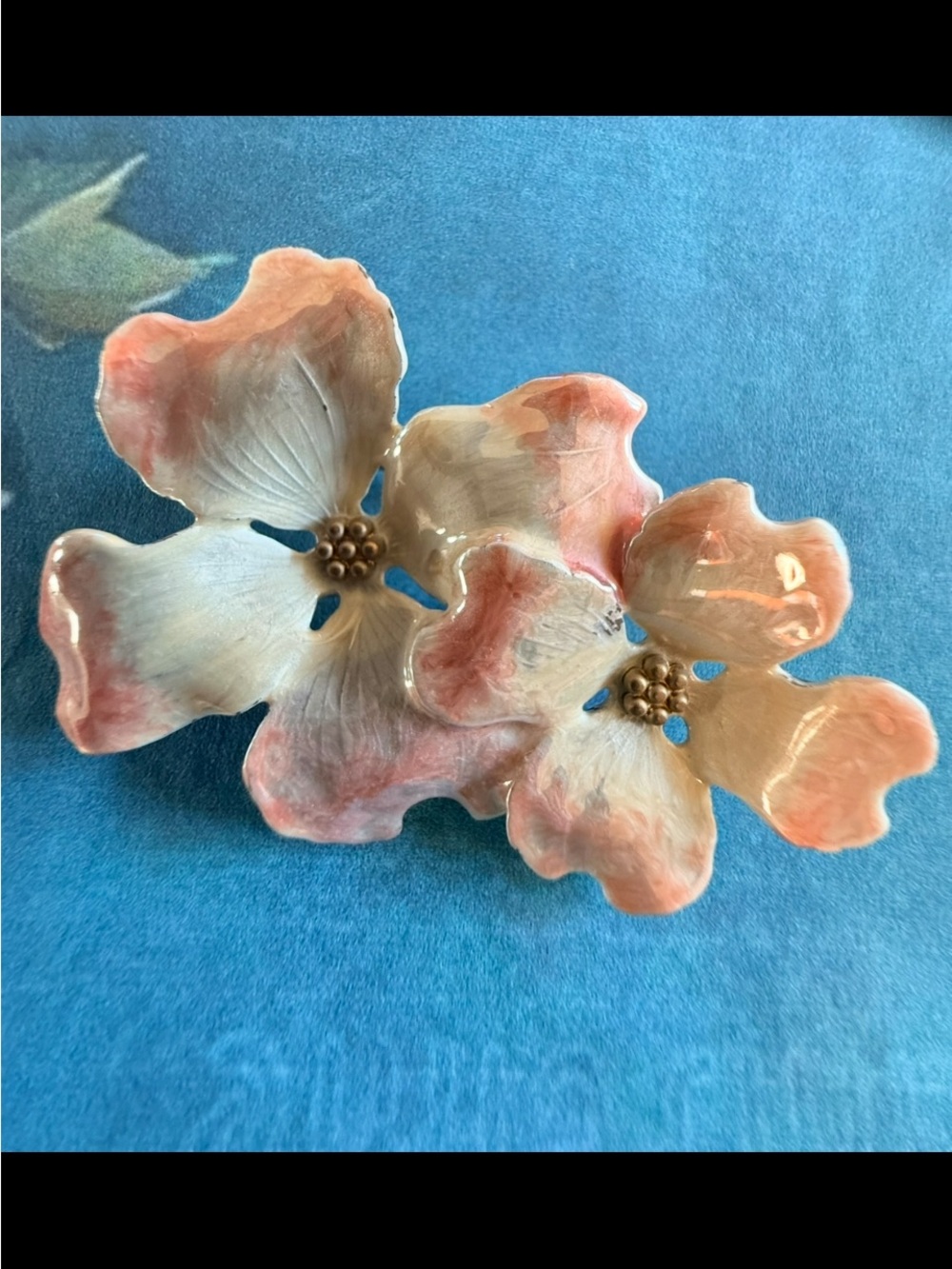 Pink Ceramic Floral Brooch - Women Accessories